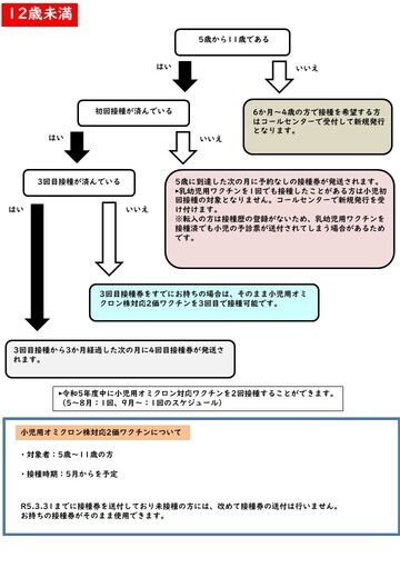 ワクチンフローチャート（12歳未満）