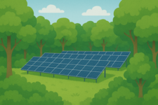 塀がない太陽光発電施設