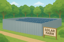 景観に配慮していない色彩の塀