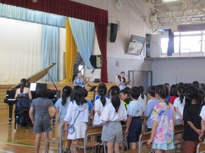第二田名部小学校での様子