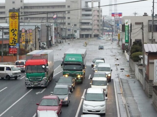 自動車避難で津波に巻き込まれた事例
