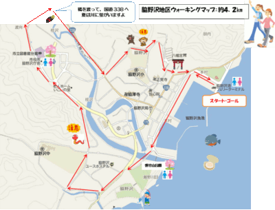 脇野沢地区ウォーキングマップ