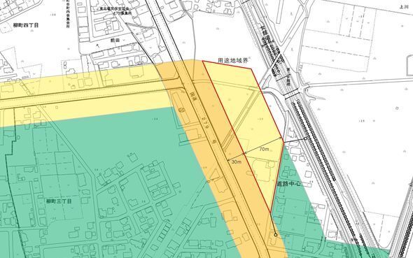 用途地域の変更概要図